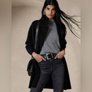 NWT! Banana Republic Black Mati Oversized Coatigan - Multiple